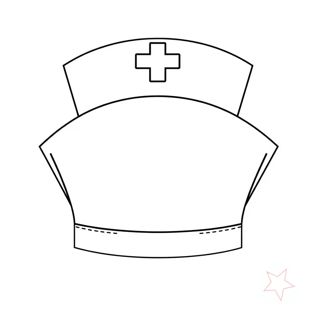 Szablon czapeczki pielęgniarki (do druku) - Szablony - Dzień Pielęgniarek