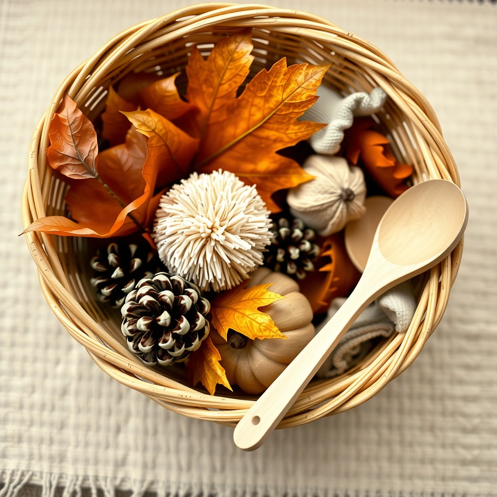 Koszyk ze skarbami - Materiały - Pierwszy Dzień Jesieni