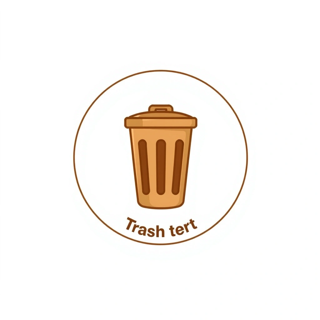 Naklejka: brązowy kosz (Do wyrzucenia) - Szablony - Dzień Ochrony Środowiska