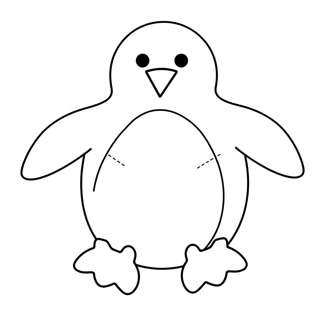 Szablony do wycięcia — elementy pingwina (arkusz A4) - Szablony - Dzień Pingwina