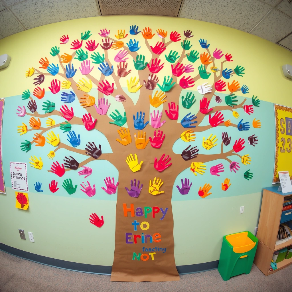 Gotowe drzewko przyjaźni na ścianie klasy - Materiały - Rozpoczęcie roku szkolnego