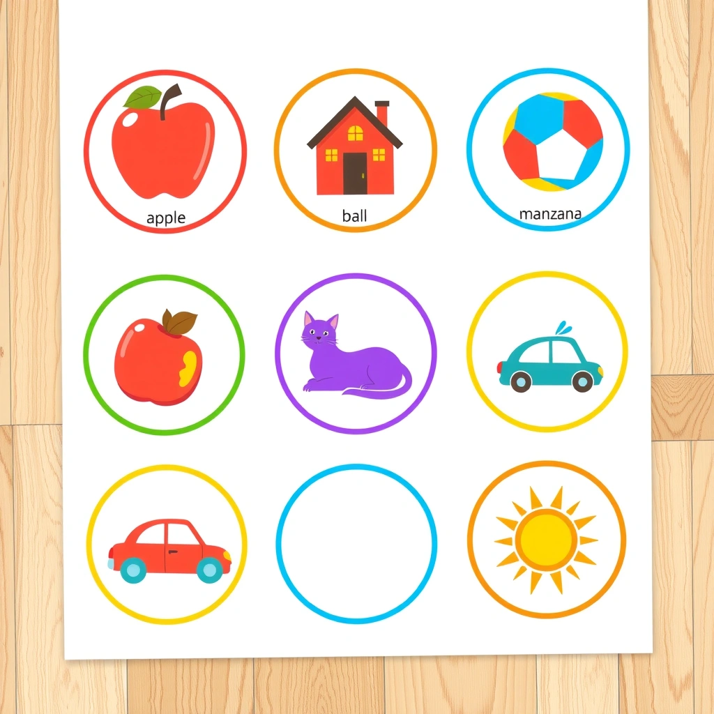 Koła z obrazkami - Szablony - Dzień Języków Obcych