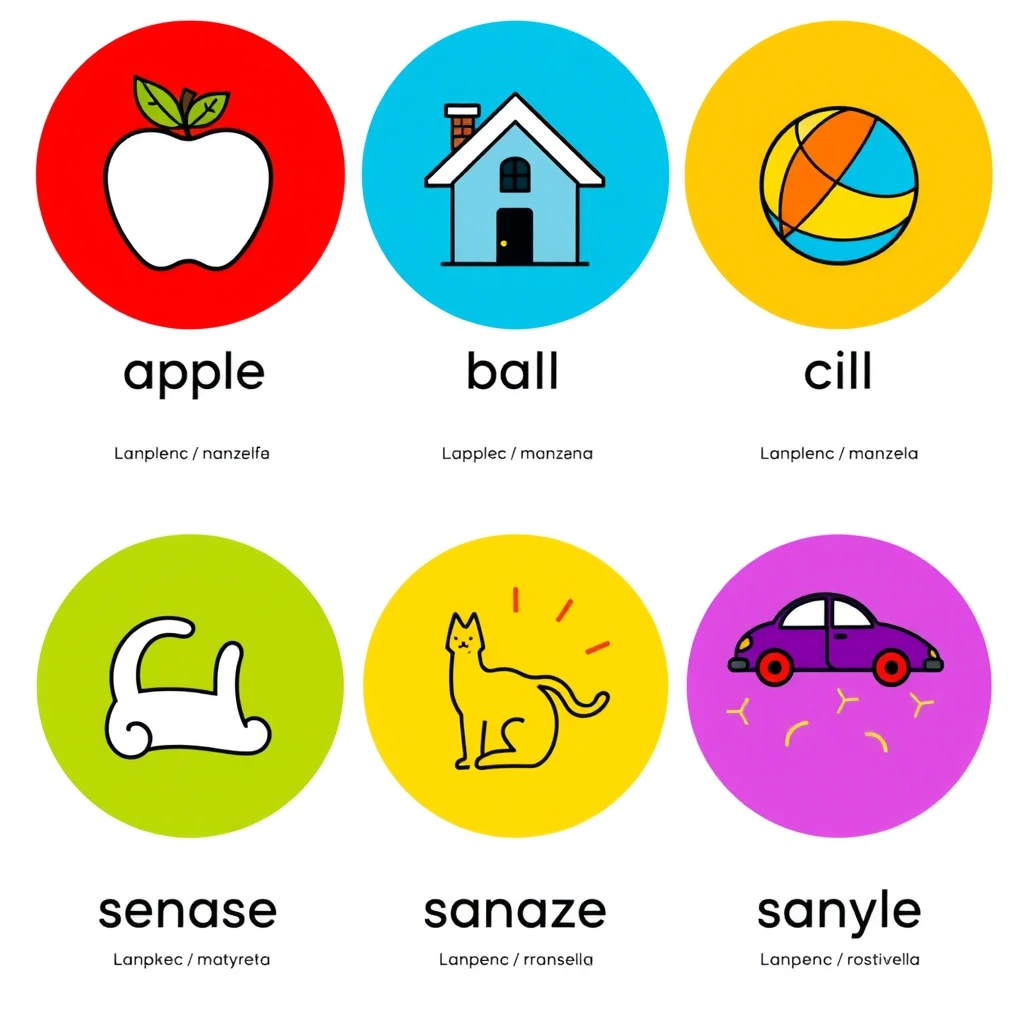 Koła z obrazkami - Szablony - Dzień Języków Obcych