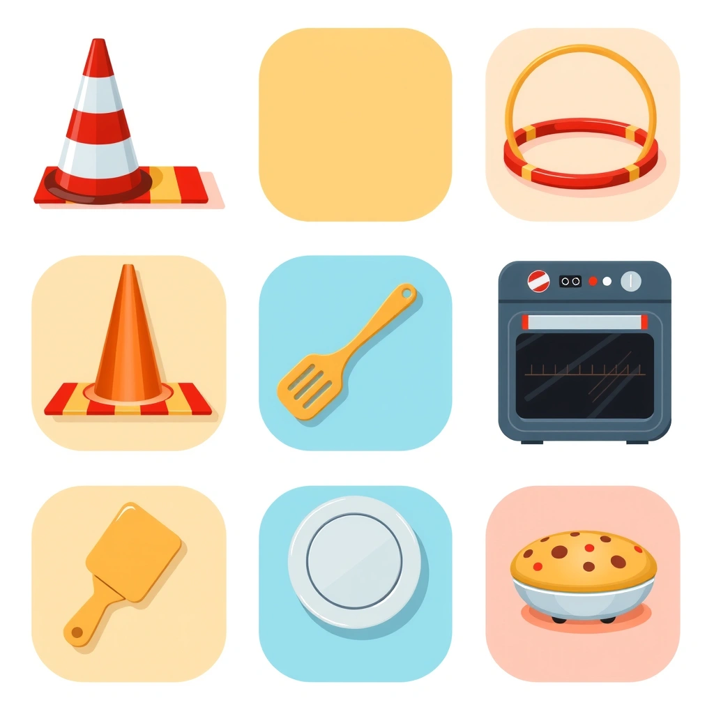 Ikony rekwizytów toru - Materiały - Dzień Ciasteczek