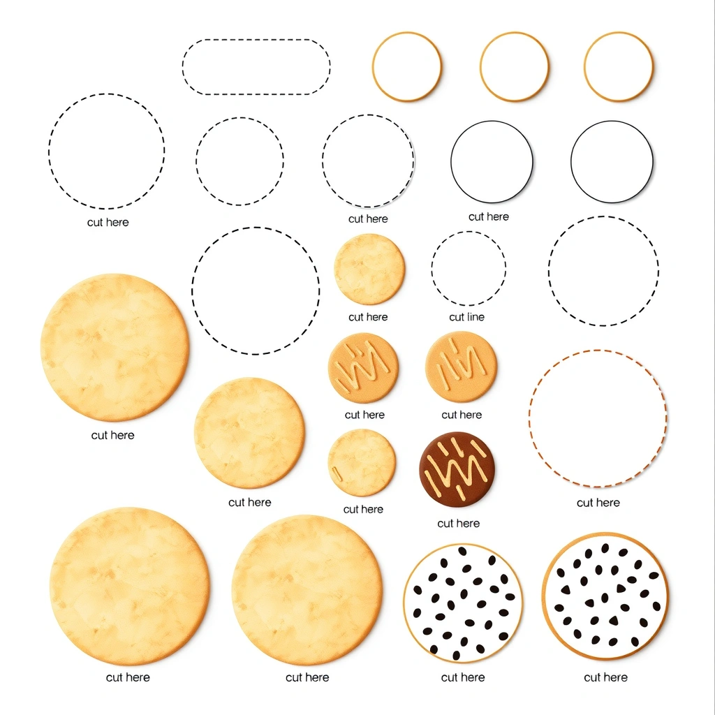 Papierowe ciasteczka — szablony kół - Szablony - Dzień Ciasteczek