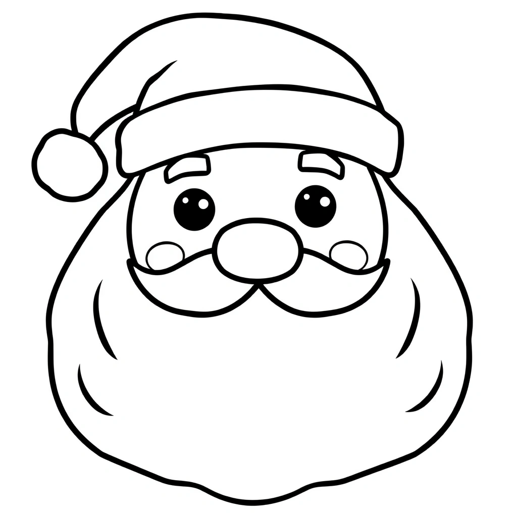 Kolorowanka — prosty portret Mikołaja - Kolorowanki - Mikołajki