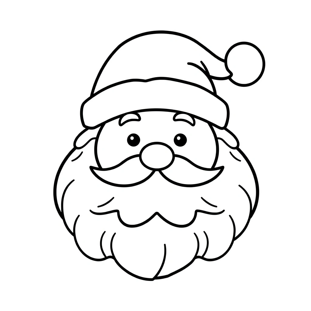 Kolorowanka — prosty portret Mikołaja - Kolorowanki - Mikołajki