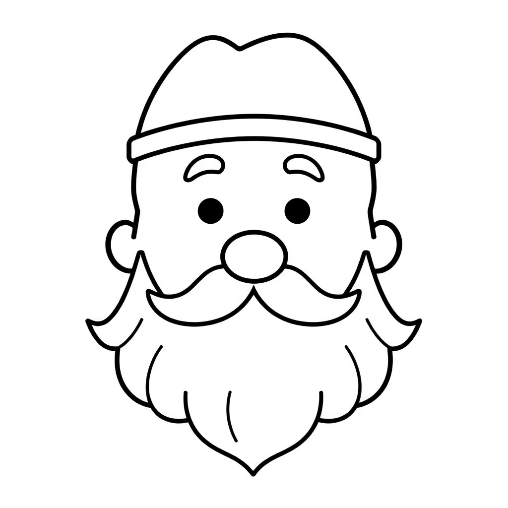 Szablon głowy Mikołaja (A3) - Szablony - Mikołajki