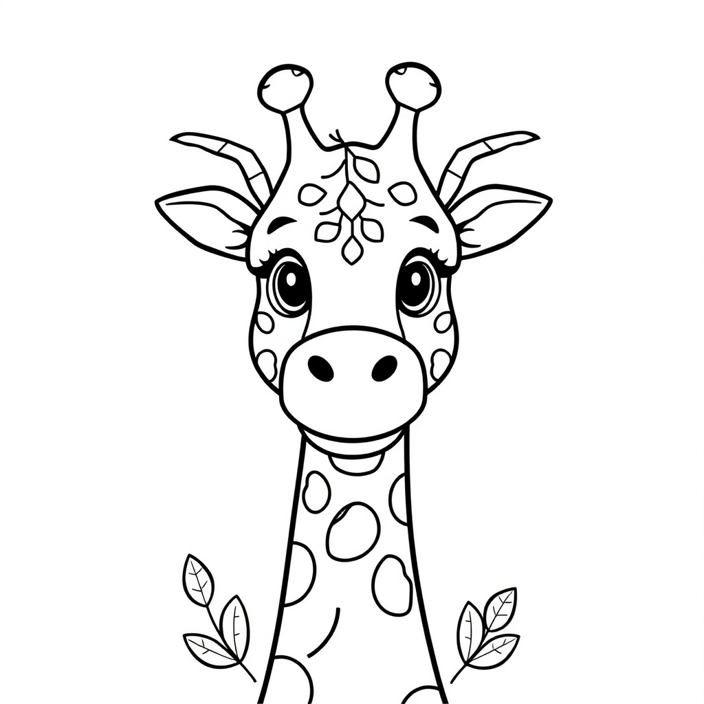 Kolorowanka: żyrafa - Kolorowanki - Dzień Żyrafy