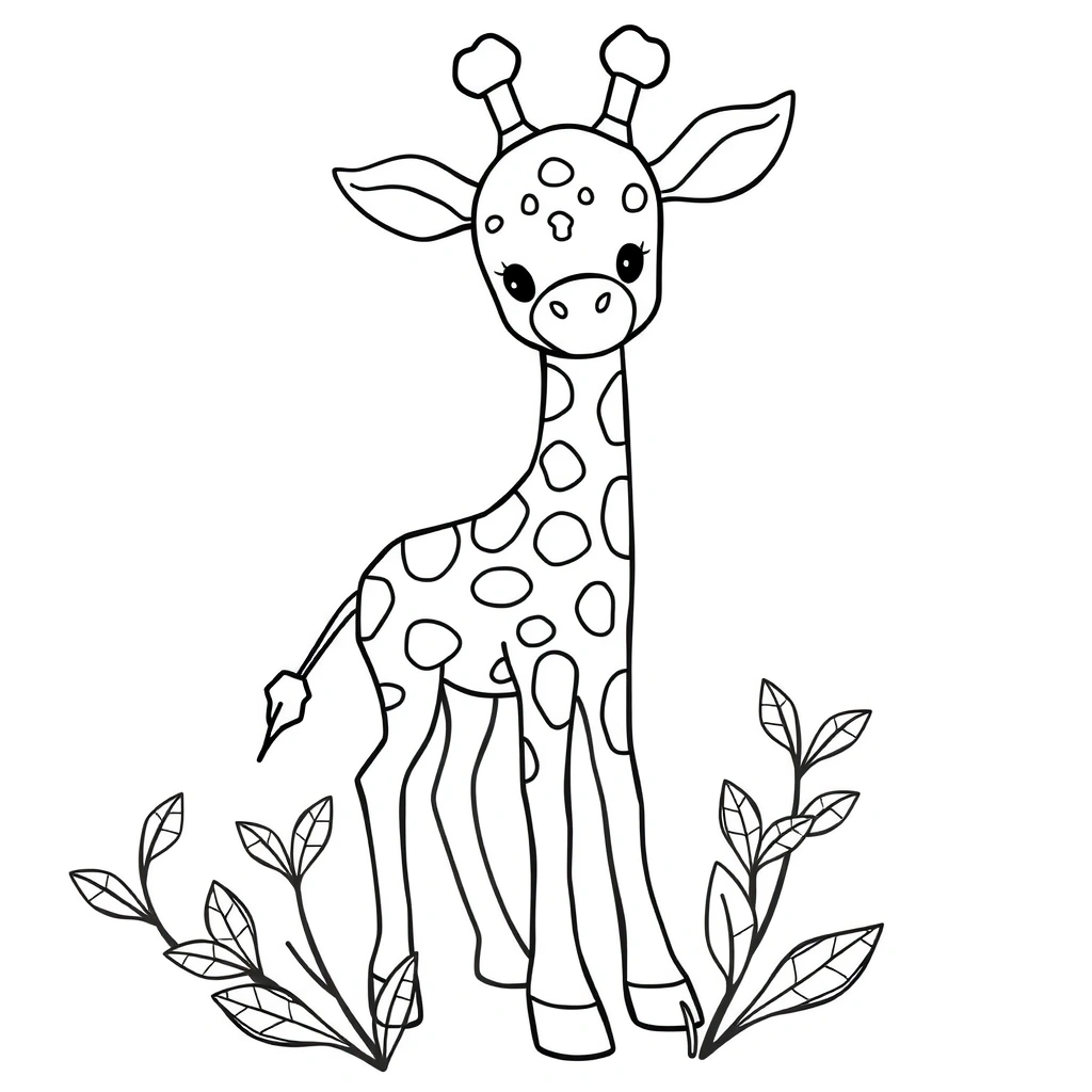 Kolorowanka: żyrafa - Kolorowanki - Dzień Żyrafy