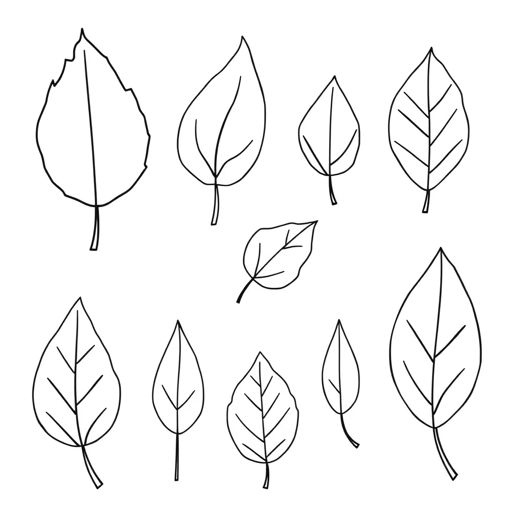 Szablony papierowych liści - Szablony - Dzień Żyrafy