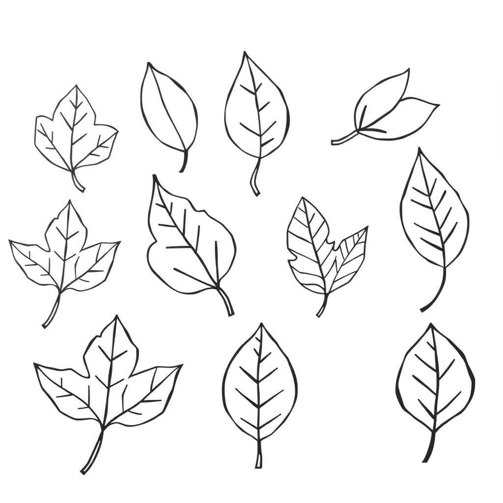 Szablony papierowych liści - Szablony - Dzień Żyrafy