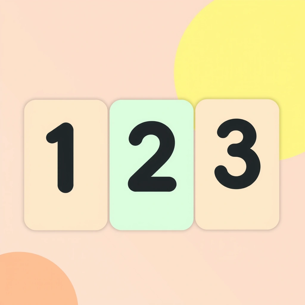 Karty z liczbami 1–3 (duże) - Szablony - Dzień Tabliczki Mnożenia (listopad)