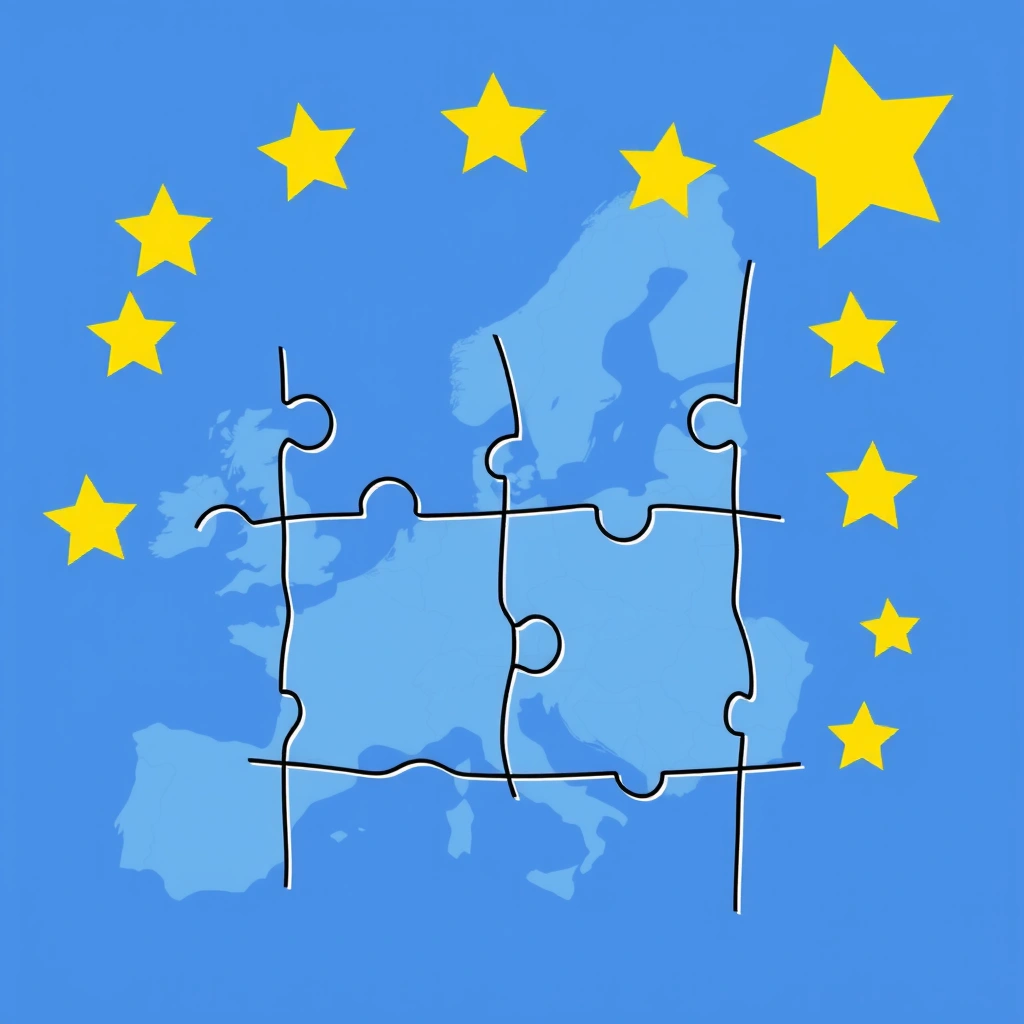 Duże puzzle — szablon elementów - Szablony - Dzień Unii Europejskiej