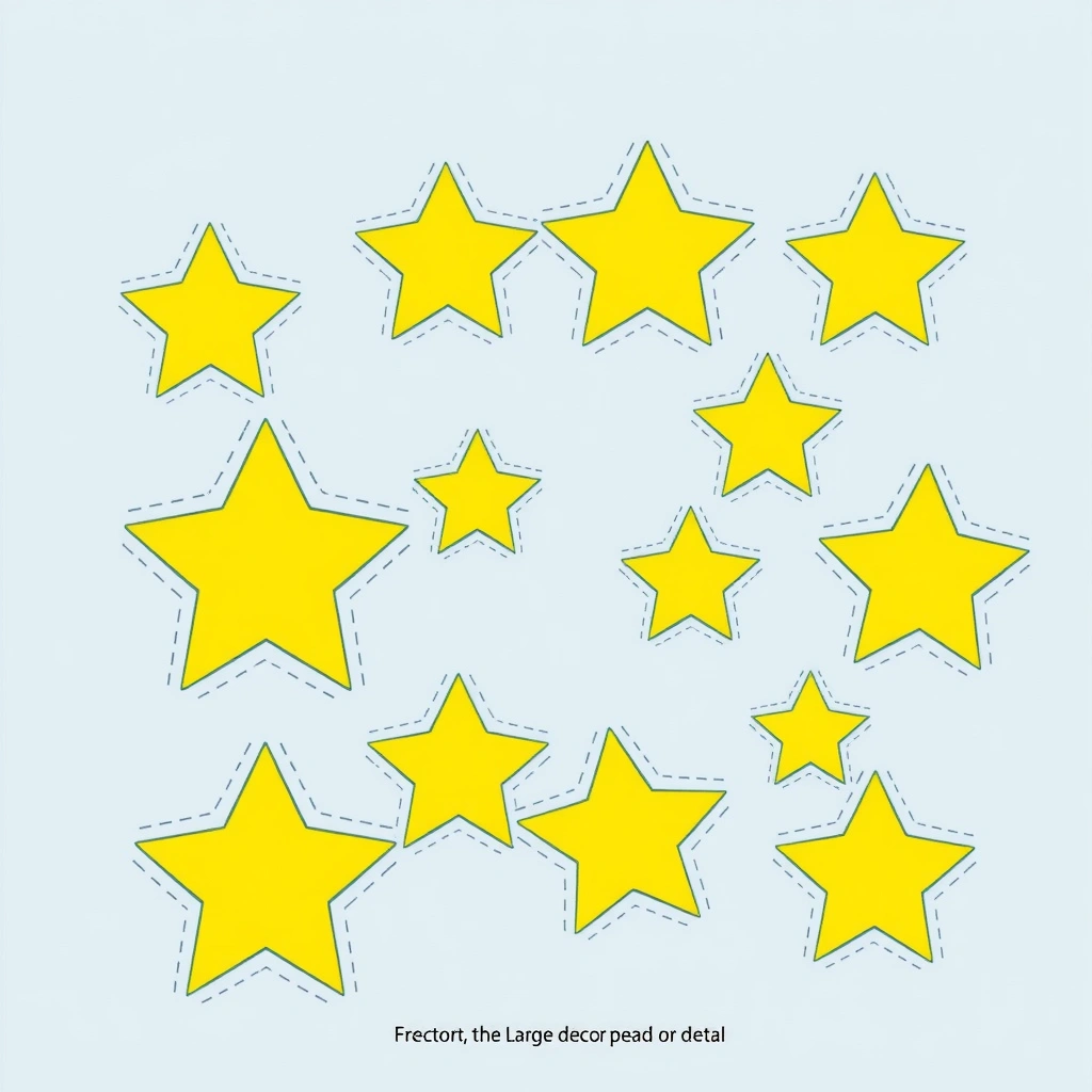 Żółte gwiazdki - szablony do wycięcia - Szablony - Dzień Unii Europejskiej