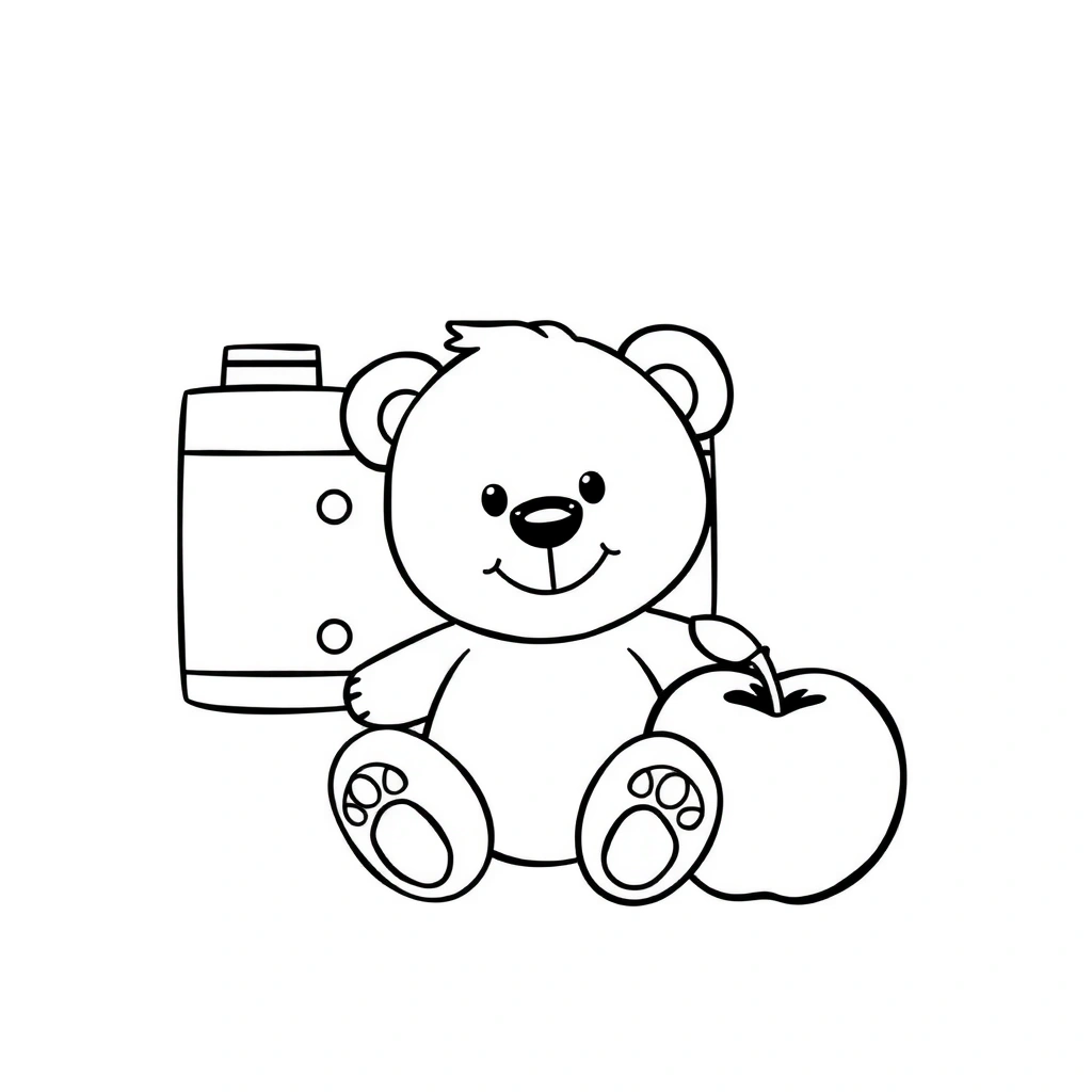 Kolorowanka: aparat i zwierzątka - Kolorowanki - Dzień Fotografii