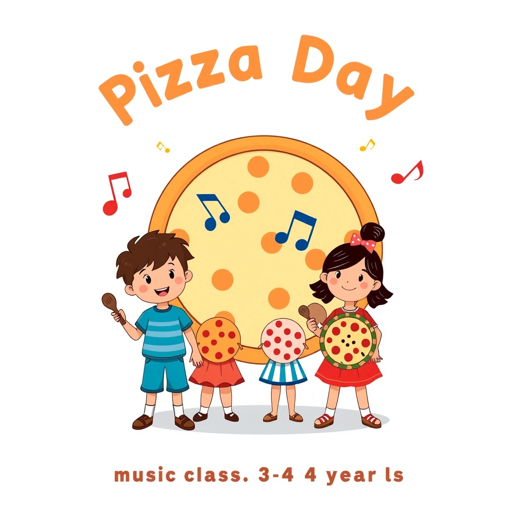 Plakat: Dzień Pizzy — zajęcia muzyczne - Materiały - Dzień Pizzy