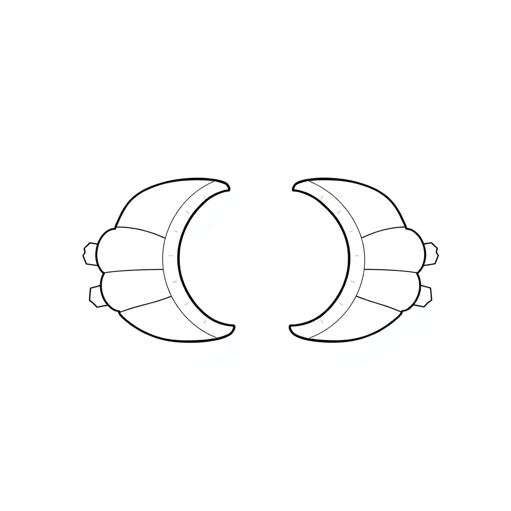 Szablon muszli — połówki skorupy (printable) - Szablony - Dzień Żółwia