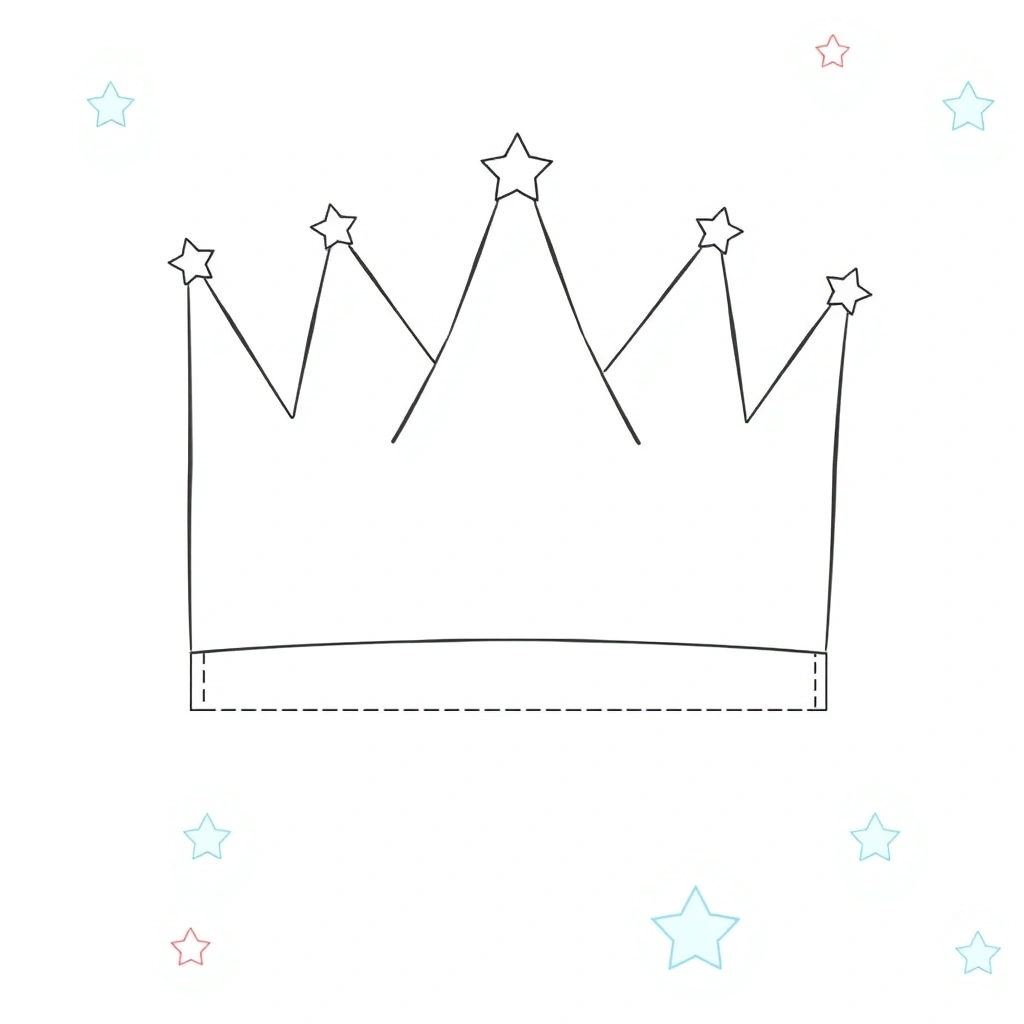 Szablon papierowej korony - Szablony - Trzech Króli