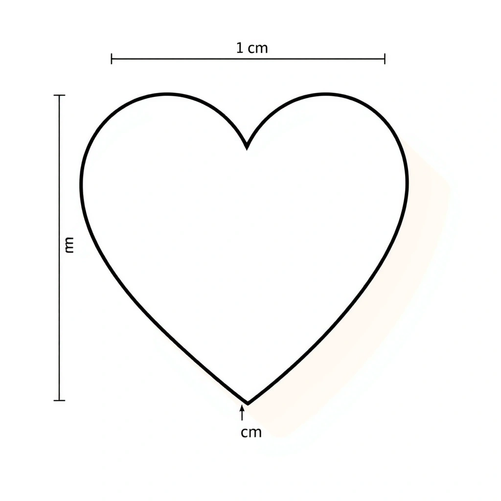 Szablon — Gąbka w kształcie serca (do wydruku) - Szablony - Walentynki
