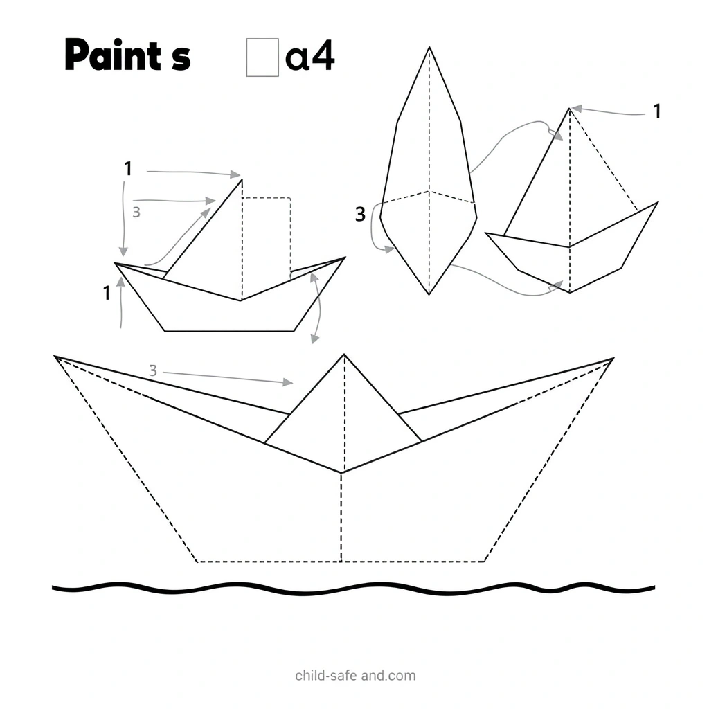 Szablon łódki papierowej (do złożenia) - Szablony - Dzień Marynarza