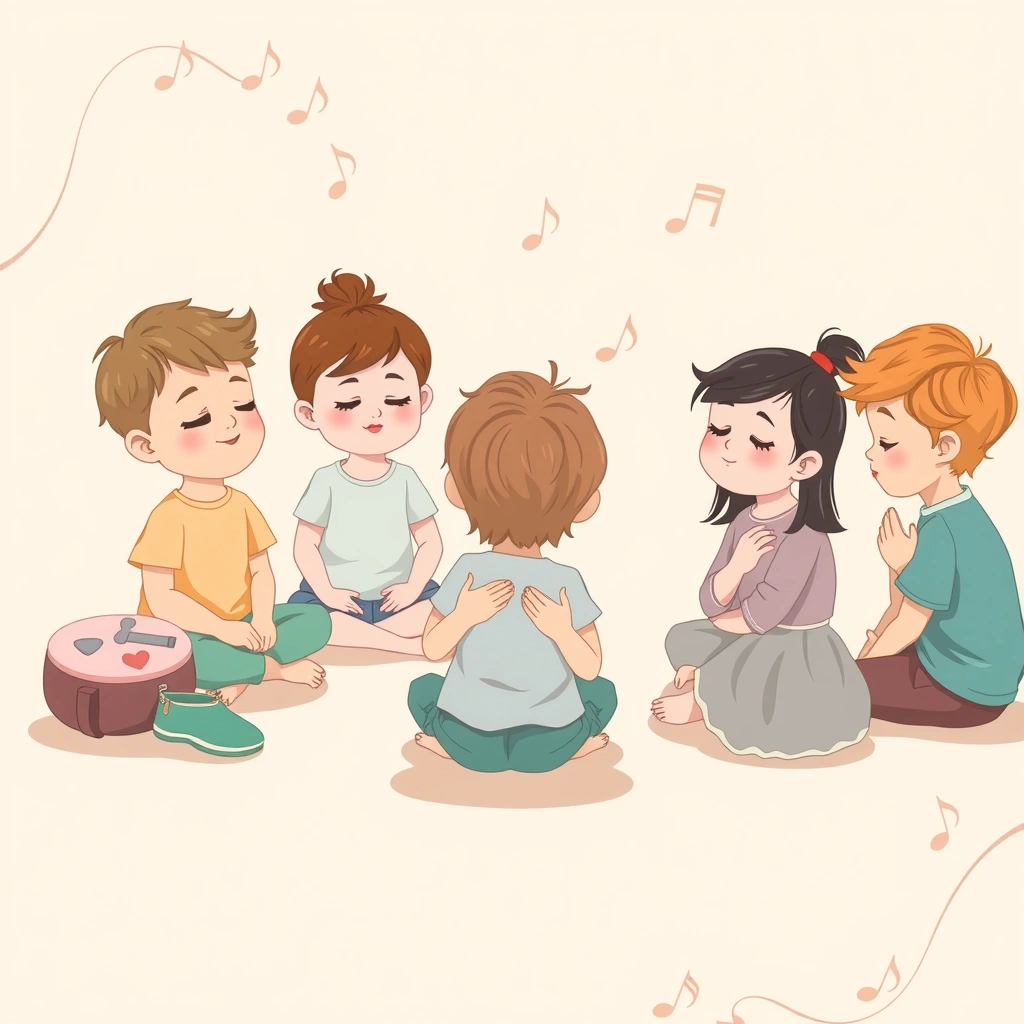 Ilustracja: Zakończenie — wyciszanie w kole - Materiały - Dzień Tańca