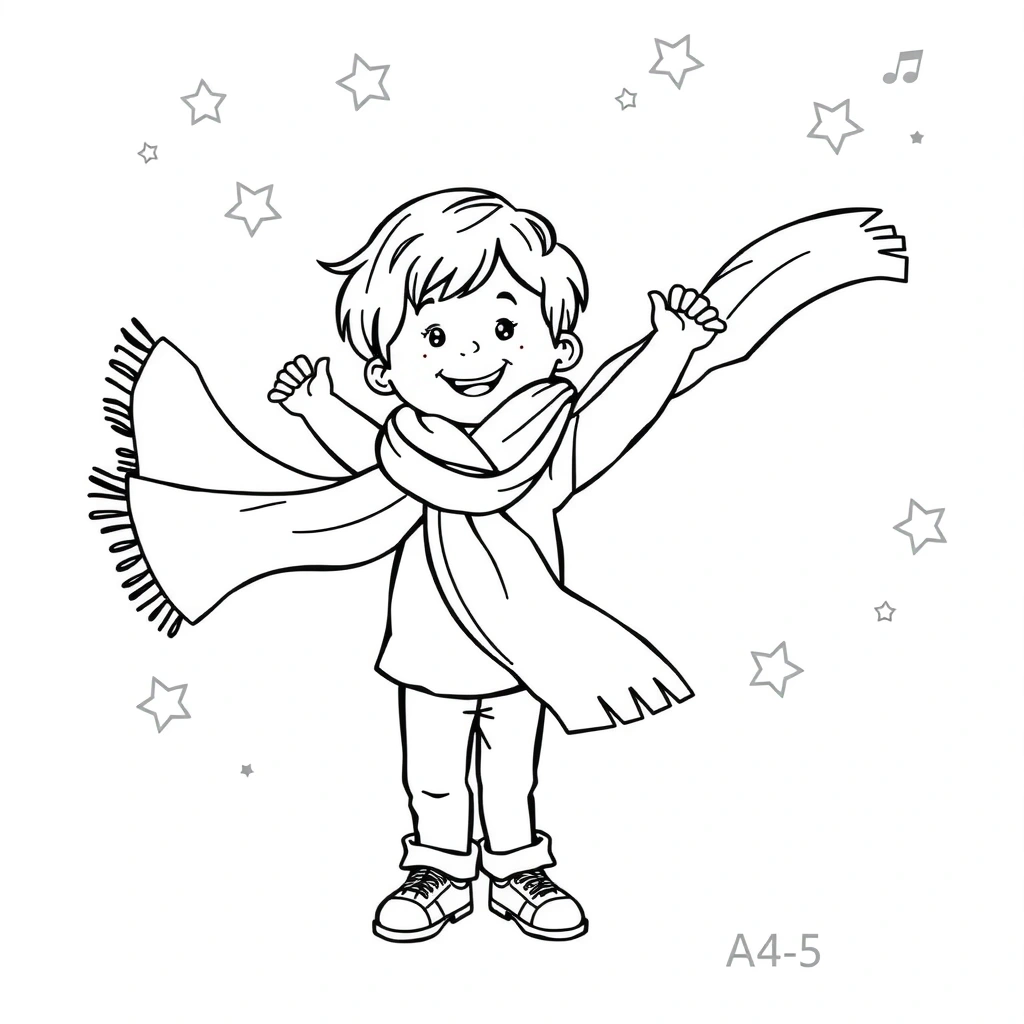 Kolorowanka: Chusta do tańca - Kolorowanki - Dzień Tańca