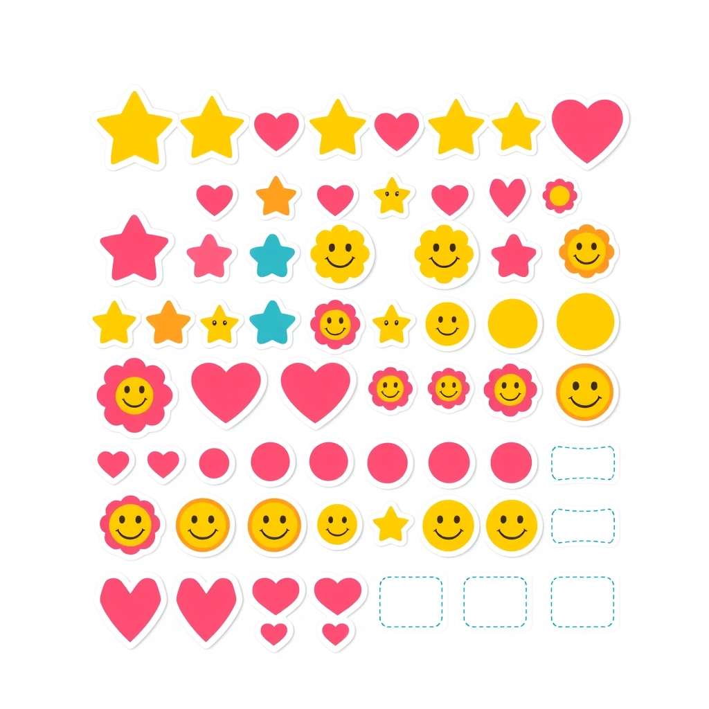 Arkusz naklejek i ozdób do aparatów (do druku) - Szablony - Dzień Fotografii