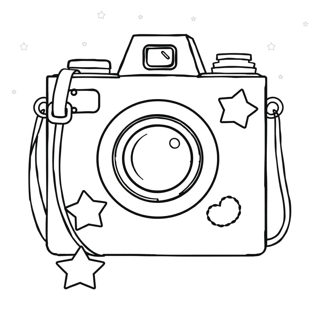 Kolorowanka: Mój aparat - Kolorowanki - Dzień Fotografii