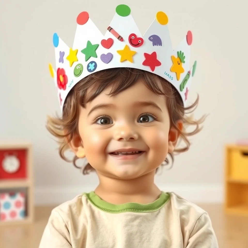 Przykład ozdobionej korony - Materiały - Dzień Chłopaka