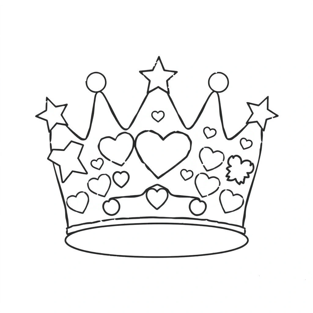 Strona do kolorowania — korona - Kolorowanki - Dzień Chłopaka