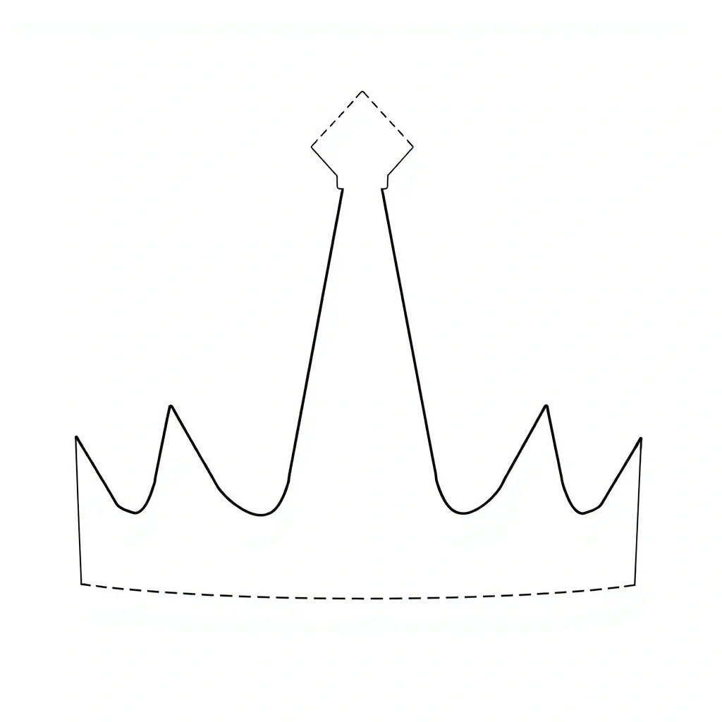 Szablon papierowej korony - Szablony - Dzień Chłopaka