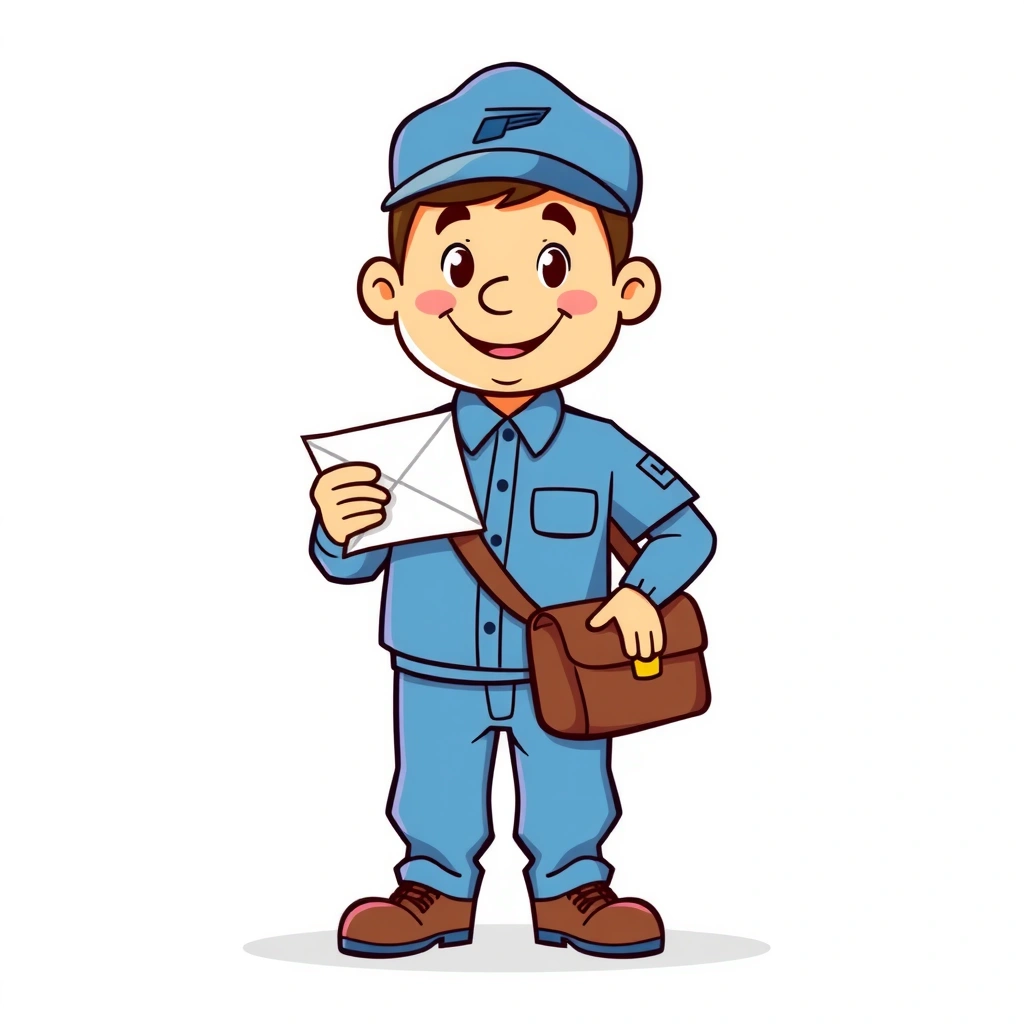 Ilustracja listonosza - Materiały - Dzień Listonosza