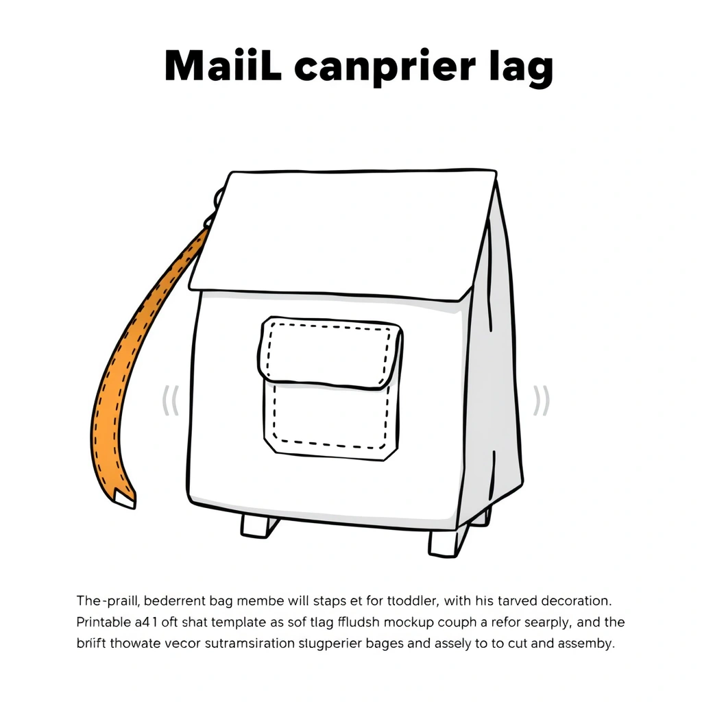 Wzór torby listonosza (do noszenia lub wydruku) - Szablony - Dzień Listonosza