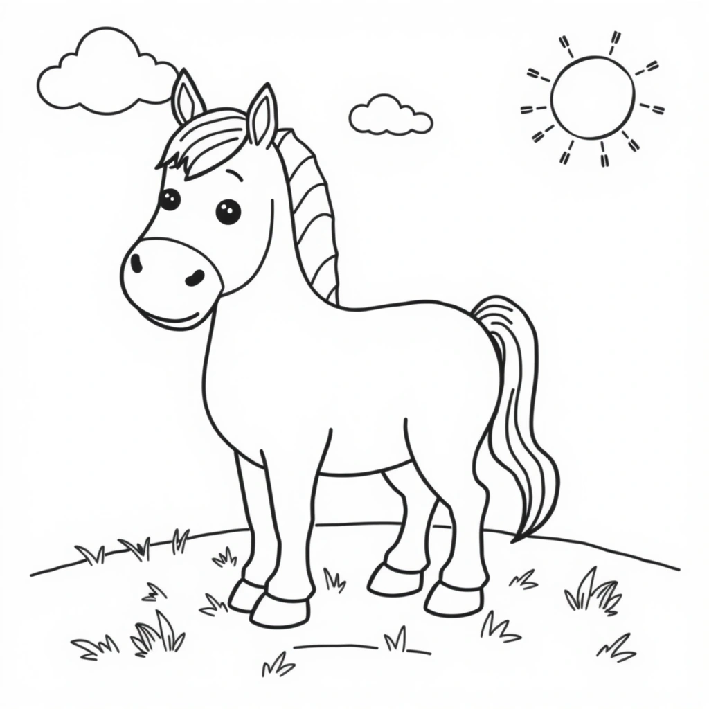 Strona do kolorowania: koń - Kolorowanki - Dzień Konia