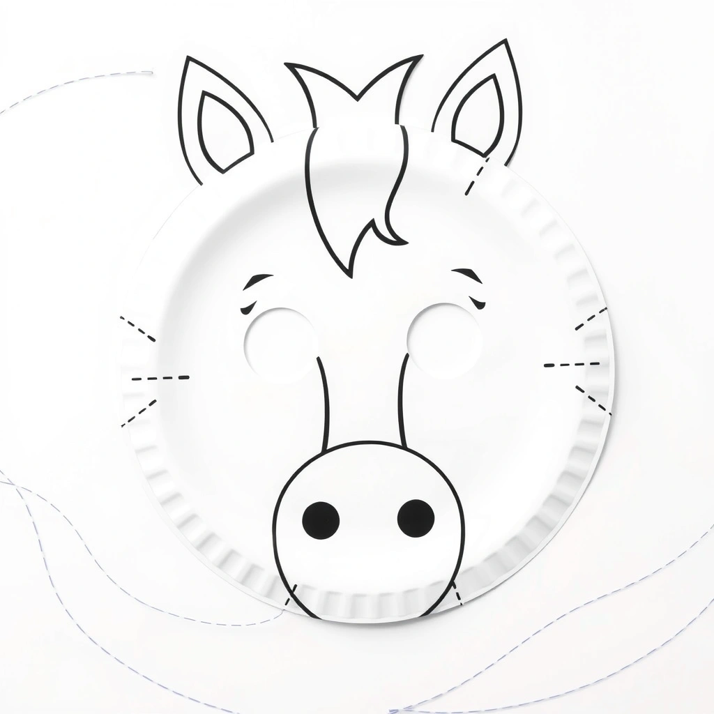 Szablon maski konia (do wydruku i wycięcia) - Szablony - Dzień Konia