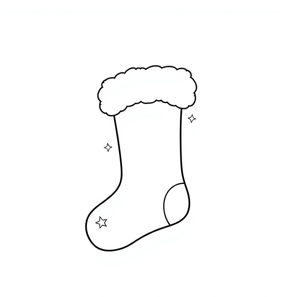 Kolorowanka: Skarpeta Mikołaja - Kolorowanki - Mikołajki