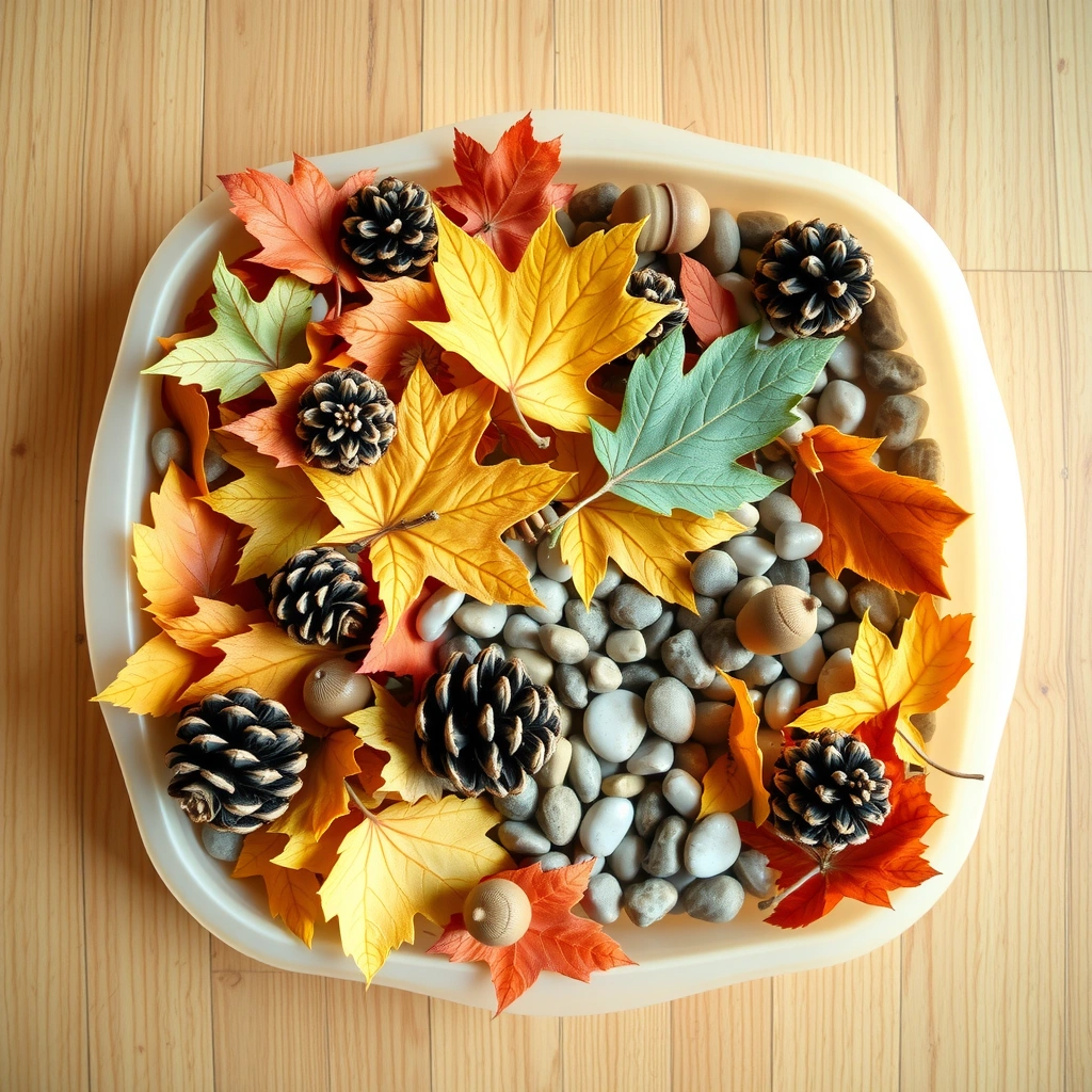 Zdjęcie tacki sensorycznej - Materiały - Wszystkich Świętych