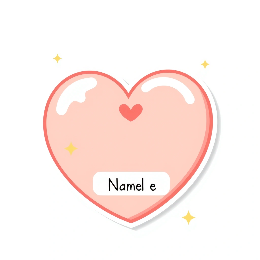 Papierowe serduszko — naklejka pamiątkowa - Kolorowanki - Andrzejki