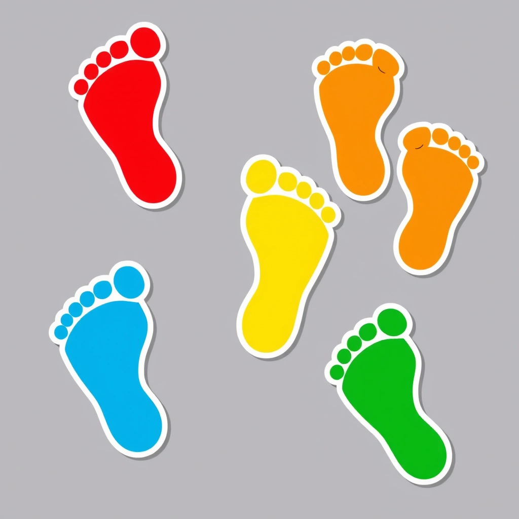 Szablon ścieżki stóp - Szablony - Andrzejki