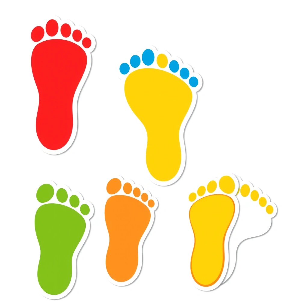 Szablon ścieżki stóp - Szablony - Andrzejki