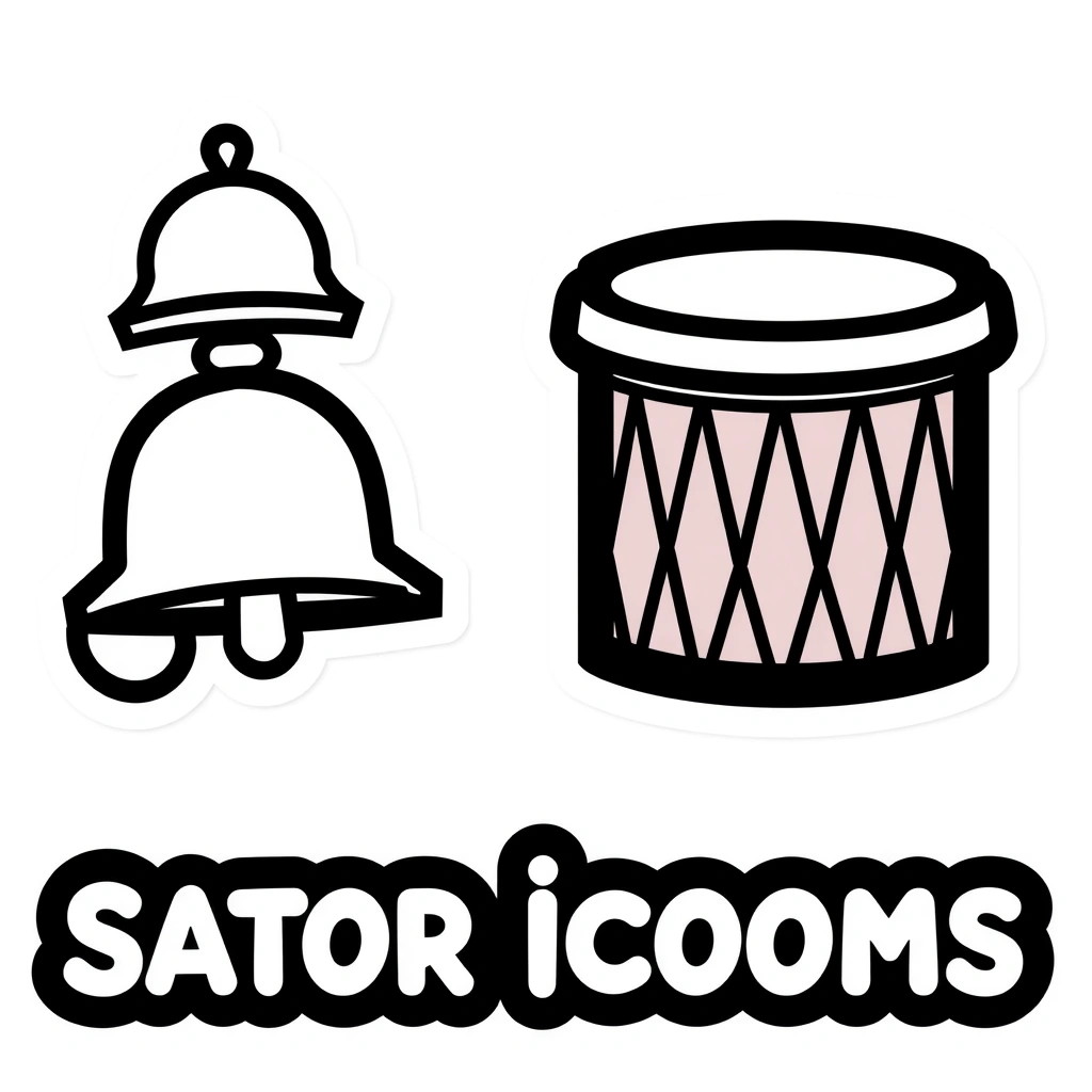 Zestaw instrumentów — ikony do druku - Materiały - Andrzejki