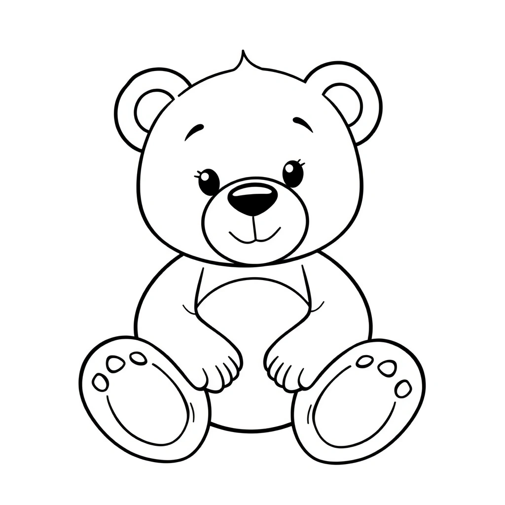 Kolorowanka: Pluszowy miś - Kolorowanki - Dzień Pluszowego Misia (Polski)