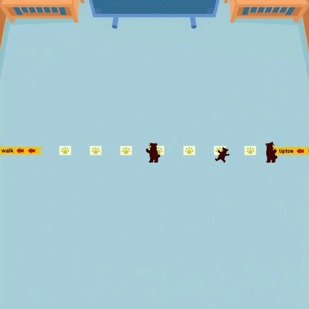 Misiowy korowód — szablon trasy - Szablony - Dzień Pluszowego Misia (Polski)