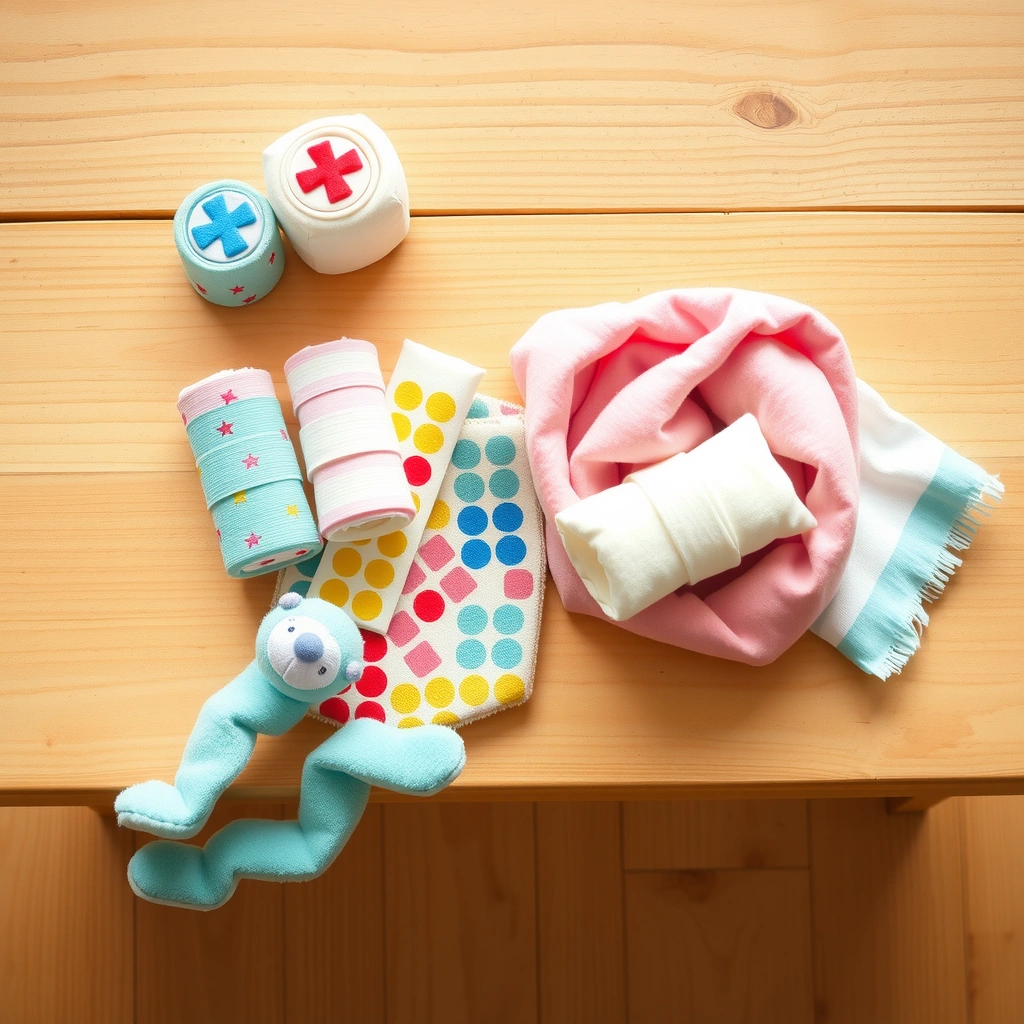 Ilustracja rekwizytów — Miękka apteczka - Materiały - Dzień Pierwszej Pomocy