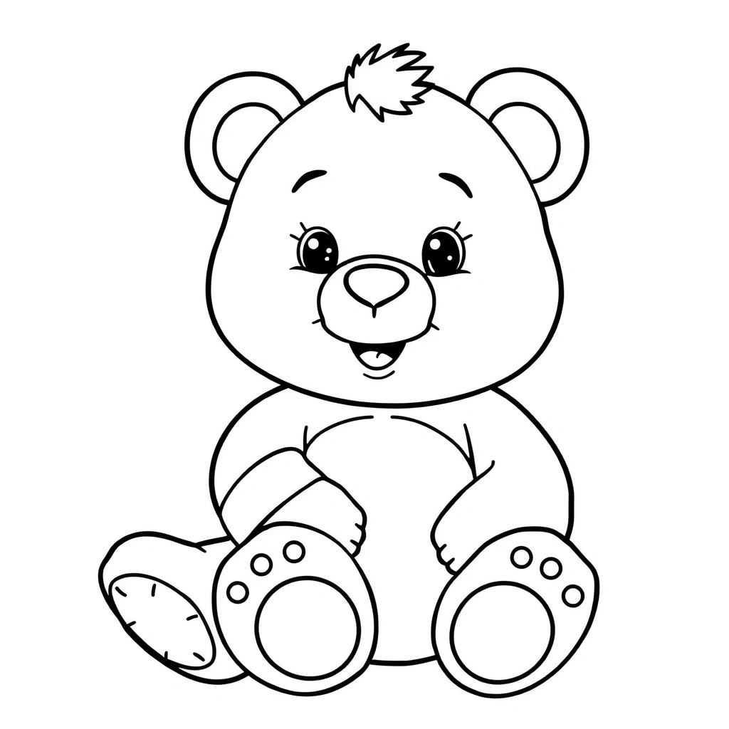 Kolorowanka: Miś z plasterkiem - Kolorowanki - Dzień Pierwszej Pomocy