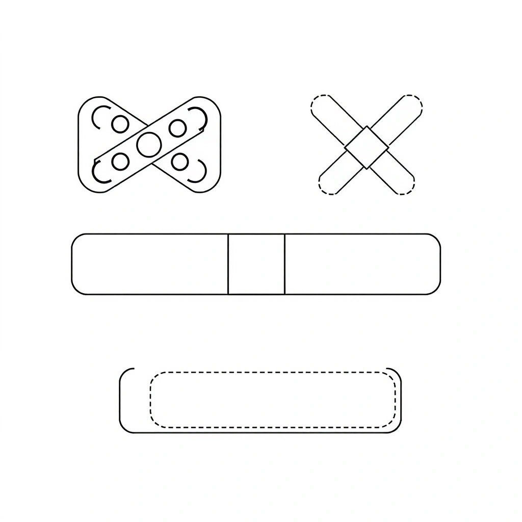 Szablony do wycięcia — Plasterki i opaski - Szablony - Dzień Pierwszej Pomocy