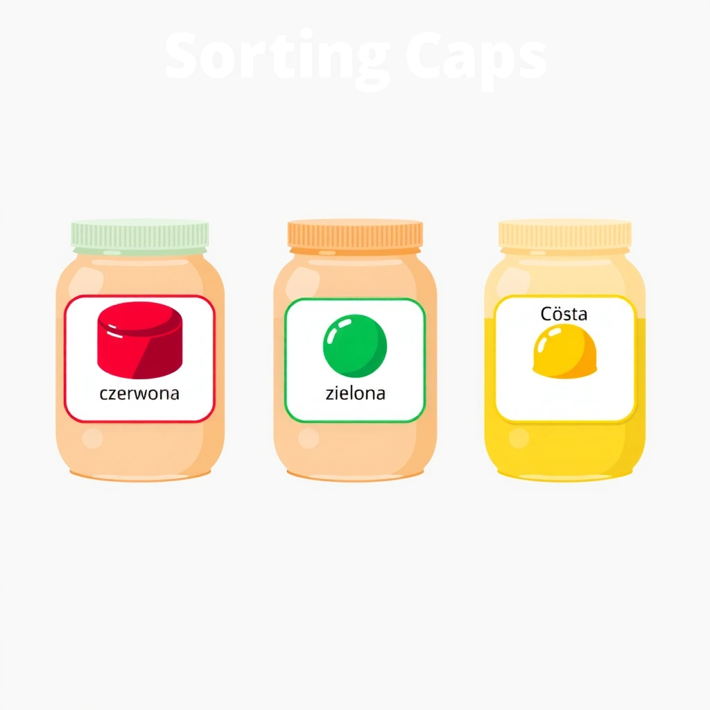 Etykiety do słoików — sortowanie nakrętek - Szablony - Dzień Majsterkowicza