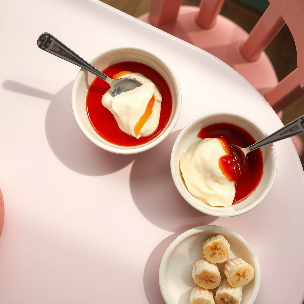 Zdjęcie: miseczki z dżemem i serem kremowym - Materiały - Międzynarodowy Dzień Puzzli