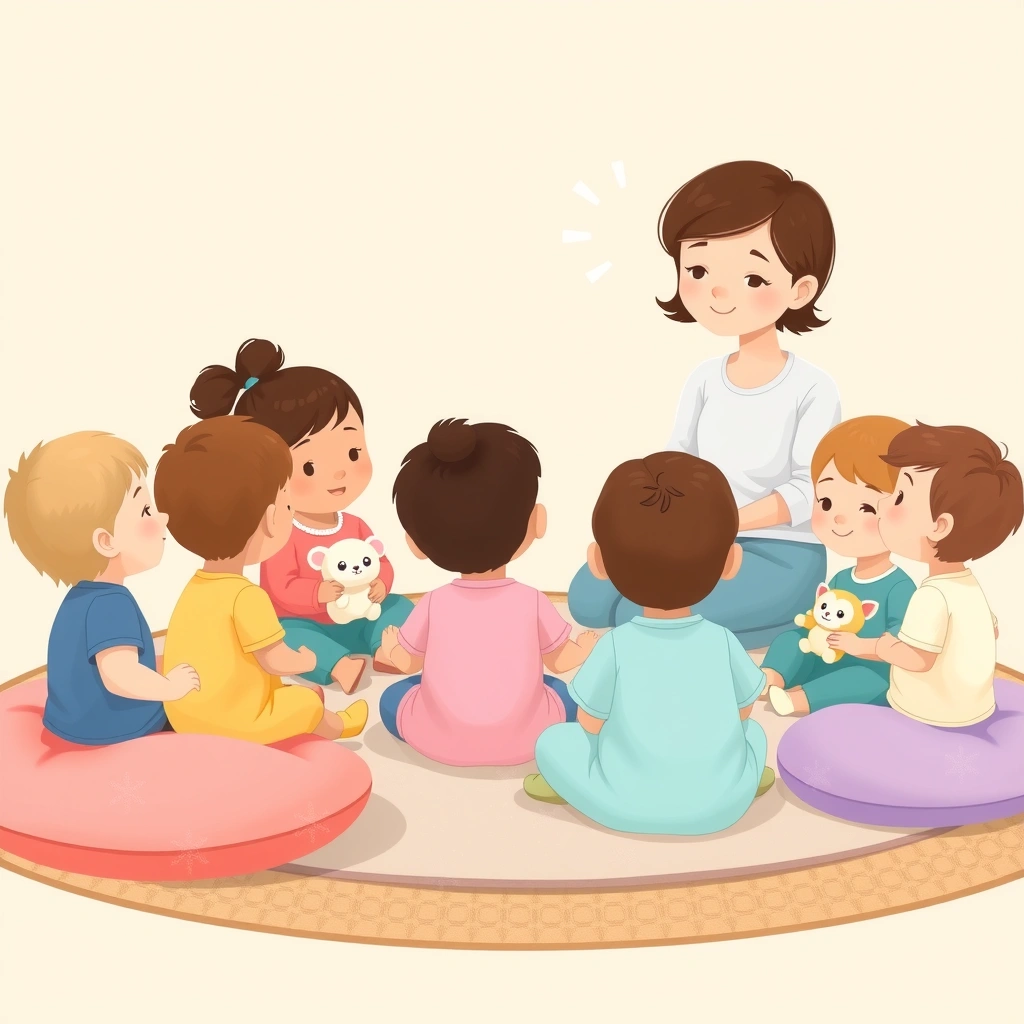 Scenka powitalna — koło na dywanie - Materiały - Dzień Babci